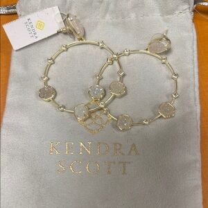 Kendra Scott Shelia Gold Iridescent Drusy Earrings